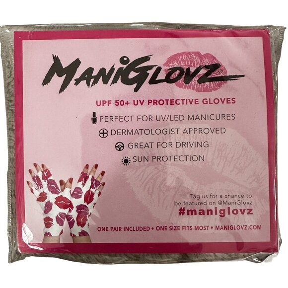 ManiGlovz UPF 50+ UV Protective Gloves For Manicures & Driving One Pair O/ - Picture 1 of 2